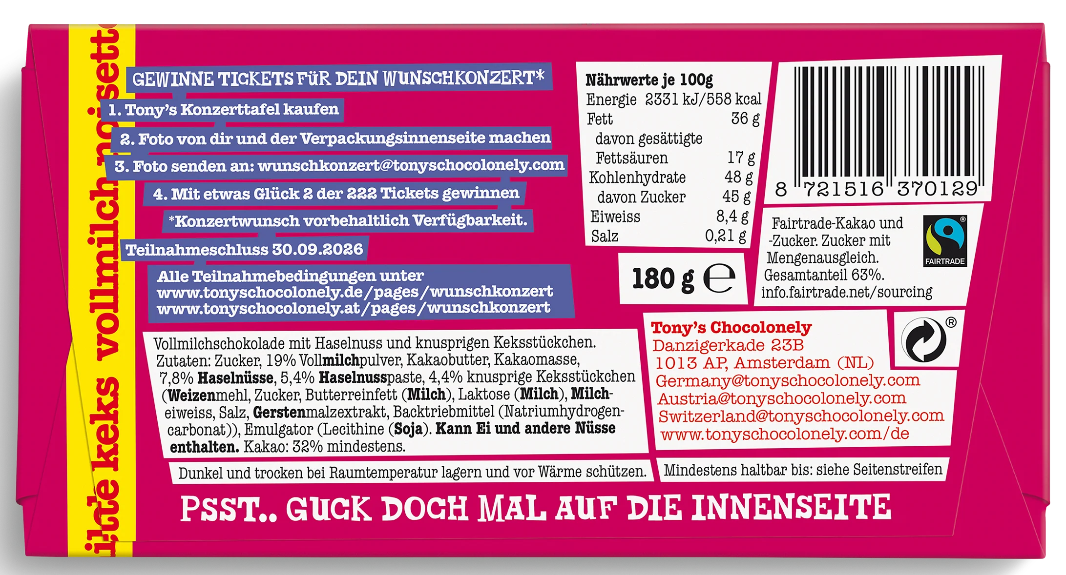 LIMITIERTE Konzerttafel - Image 3